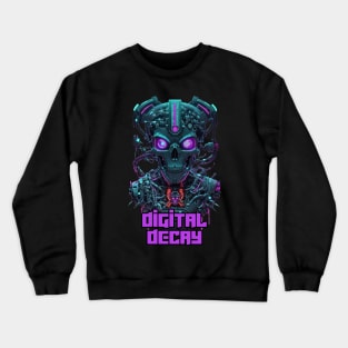 Digital Decay - A dark Cyberpunk vision Crewneck Sweatshirt